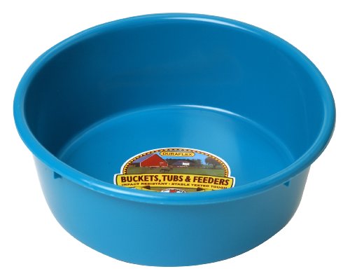 Little Giant® Plastic Utility Pan | Feed Pan | Durable & Versatile Livestock Feeding Bucket | Made in USA | 5 Quart | Teal - color: Teal, size: 5 Quarts