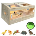 25-Piece Large Chicken Brooder Box 32", Drawer Manure Separation, All-in-One Kit, Up to 35 Chicks, Brooder with Temp Controller, Thermometer, Chicken Brooder Box for Quail, Hamsters, Pattern C - size: 31.5"L x 15.75"W x 15.75"H
