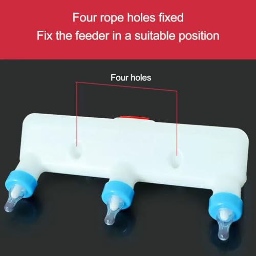 Small Animal Milk Feeder 3 Nipple Versatile Feeding Bottle for Piglets Puppies Lambs and Goats Farm Drinking Equipment Control for Efficient Nursing