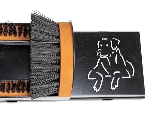 Scrusher Original Shoe Cleaner Brush with Portable Base, Black Lab Design | American Made, No Mounting Needed - style: Black Lab