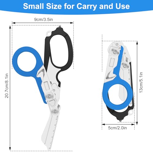 6-in-1 Heavy-Duty Emergency trauma shears (blue black) - color: Blue Black