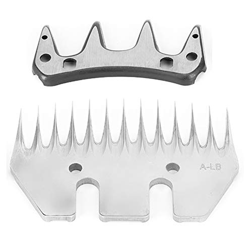 Stainless Steel Sheep Clippers Blade High Hardness Replacement Shearing Cutter for Sheep Goat Animal Grooming with 9T 13T Straight Curved Blade Options (13-Tooth Straight (+ - size: 13-tooth straight blade (+ oscillating blade)