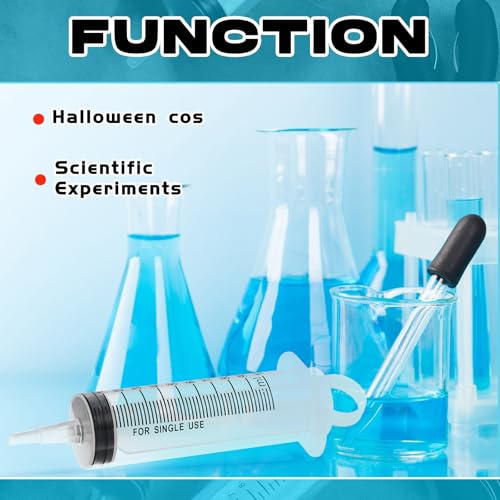 Geiserailie 20 Pcs 100 ml Large Syringes Bulk Individual Sealed Plastic Garden Syringe to Use Clean for Liquid Lip Gloss Paint Oil Measuring Filtration Watering Plant Refilling Feeding Industrial - size: 100 ml