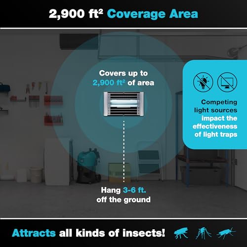 Catchmaster Vector Plasma Grilled Wall-Mounted UV Fly Light Trap - 3,100 sq. ft. Catch Zone, Fly Trap for Dining Rooms & Commercial Kitchens and Fresh & Dry Food Storage, UV Lamp Flying Insect Killer - style: Plasma Grilled - 2,900 sq ft