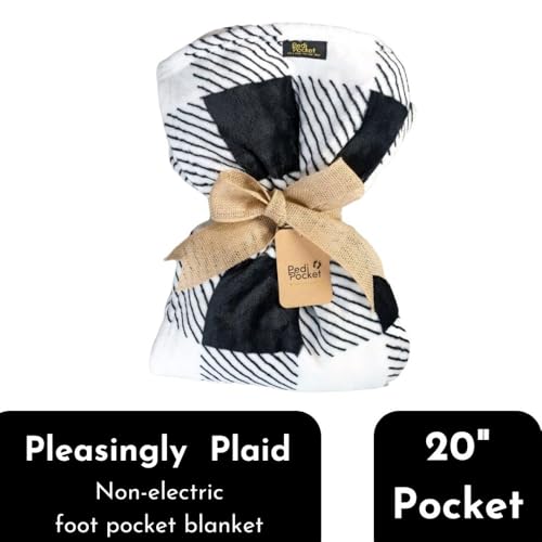 50"x70" Pleasingly Plaid Foot Pocket Blanket Plush Fleece Non-Electric - color: Pleasingly Plaid