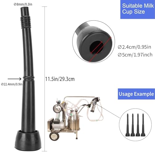 4PCS Milking Machine Liners,Black Soft Rubber Milking Liner Replacement,Milking Liner Tool for Livestock Breeding Industry Cow Milking Machine