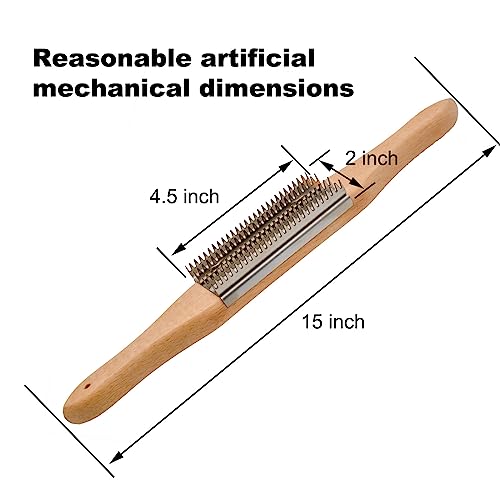 Buffer Wheel Rake, Polishing Tool with Stainless Steel Rake Teeth Head and Handle, Dress and Clean Buffing Polishing Wheel & Airway Surface Cleaning - color: Silvery