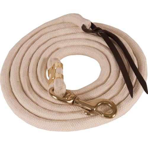 Mustang Manufacturing Pima Cotton Lead (5/8" X 10', Brass Plated Bolt Snap)