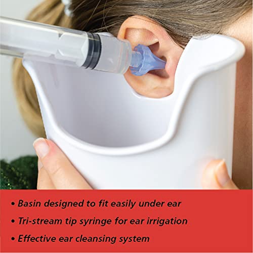 Acu-Life Earwax Removal Kit, Tri-Stream Syringe Tip For Ear Cleaning | Includes Removal Basin, Safe Care Tool for Wax Build-up, Gentle Ear Hygiene Solution & Irrigation, Comfortable Fit for Family - style: Syringe & Basin