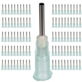 100pcs 14G blunt tip glue dispensing nozzles Blunt-nosed needle glue applicator, used for applying industrial liquids, adhesives, inks, perfumes, lip glosses.0.5 inches - size: 14G 100pcs