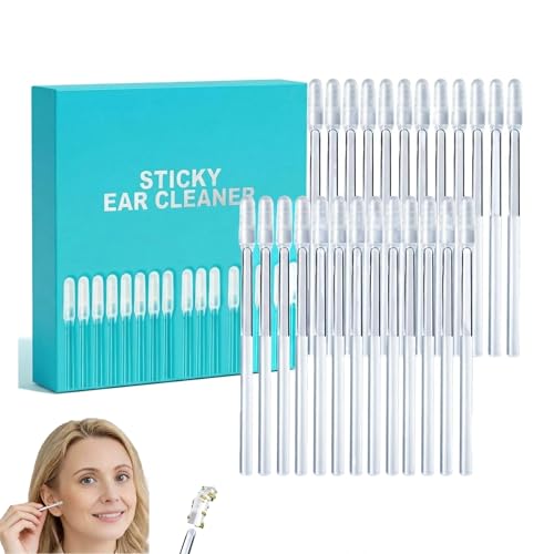 Sticky Cleaning Ear Stick, Gentle Reusable Soft Spiral Head Adhesive Ear Pick for Safe Ear Cleaning, with Gentle Removal Stick for All Ages (5mm-24 pcs) - color: 5mm