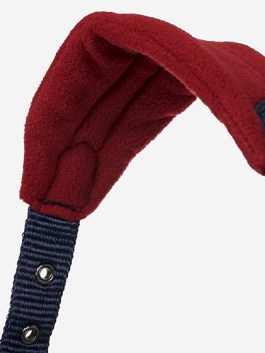 LeMieux Vogue Fleece Headcollar - Halter & Leadrope - Extra Padding, Adjustable at Curb and Poll Strap - color: Burgundy / Navy, size: Pony