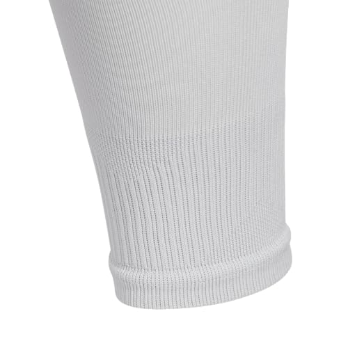 adidas Unisex Metro Soccer Socks or Calf Sleeves (1 Pair) Over-the-Calf | Unisex, 1-Pack, Cushioned Impact Zones, Moisture-Wicking, Calf Compression, Versatile Layering, Game & Practice Ready - color: Team Light Grey/White/Calf Sleeve, size: Medium, style