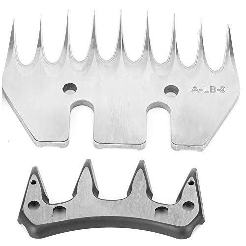 Stainless Steel Sheep Clippers Blade, High Hardness Cutting Shearing Cutter Replacement, 13 Tooth Straight Blade, for Sheep Grooming(9 Tooth)