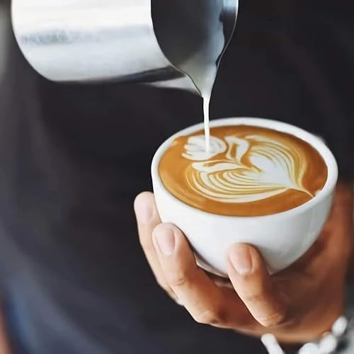 50oz Milk Frothing Pitcher, Stainless Steel Espresso Steamer Frother Cup | 1500ml extra large pitcher for cafes and commercial use, featuring clear measurements and precision spout for milk steaming - color: Silver 50 Oz