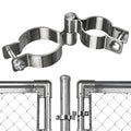 2 Pack 2-3/8" x 1-5/8" Chain Link Fence Gate Hinge, 304 Stainless Steel Heavy Duty Male Female Post Hinges with Bolts and Nuts - color: 2-3/8", size: 1-5/8 Inch