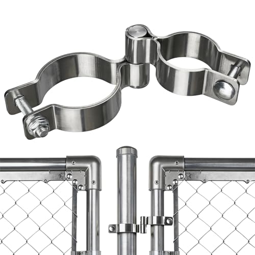 2 Pack 2-3/8" x 1-5/8" Chain Link Fence Gate Hinge, 304 Stainless Steel Heavy Duty Male Female Post Hinges with Bolts and Nuts - color: 2-3/8", size: 1-5/8 Inch