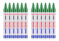 Green Paint Markers, 12 Pack Oil-Based Waterproof Quick Dry Permanent Paint Pen Set for Rocks Painting, Wood, Fabric, Plastic, Canvas, Glass, Mugs, Metal, Tire, Stone, DIY Craft - color: Green