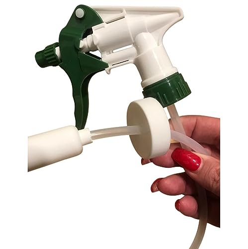 Heavy Duty Remote Extended Reach Trigger Sprayer with 36" Hose Green/White, Fits Large Containers and 1 Gallon Bottles with 38-400 Neck Size (Pack of 1)