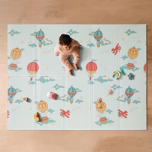 Nuby Reversible Baby Floor Mat | Hot Air Balloons - style: Hot Air Balloons