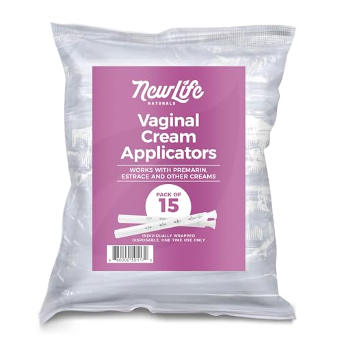 NewLife Naturals Disposable Vaginal Cream Applicators, 15 Pack | Threaded Vaginal Cream Applicators with Dosage Marks, Individually Wrapped for Gel, Lubricant, & Cream Single Use – USA Made - size: 15 Count (Pack of 1)
