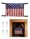 Harrison Howard Horse Stall Guard with Adjustable Straps and Sturdy Spring Hooks Included Aisle Guard Stall Guard for Horses,US Flag - color: US Flag