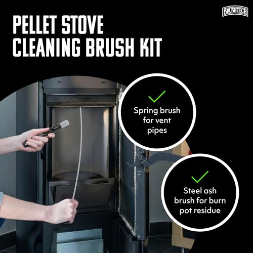BRUSHTECH – Brushtech – Pellet Stove Cleaning Brush for 3" Vent Pipes Kit - Black