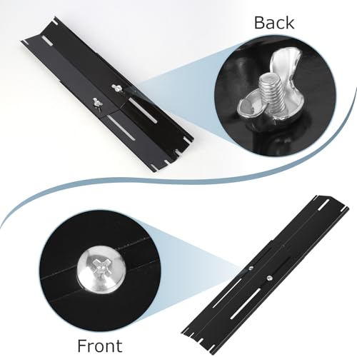 Universal Porcelain Steel Adjustable Grill Heat Plates Heat Tents Heat Shields Grill Burner Cover,Compatible with Charbroil, Nexgrill, Brinkmann, Dyna Glo etc.,Extends from 11.75" up to 21" L,5 Pack - size: Porcelain Enameled 5-Pack