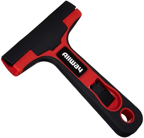 ALLWAY GTS Glass & Tile Scraper, 4″ | Soft-Grip Handle, Easy Blade Change - style: Glass & Tile Scraper