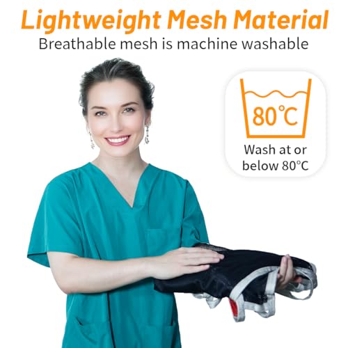 Full Body Patient Lift Sling – Heavy Duty 500lbs, Mesh Shower Sling for Home Use, Universal Medical Transfer Sling Compatible Suitable for Disabled,Elderly (S) - size: S