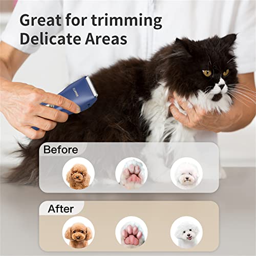 Dog Cat Home Hair Waterproof Clipper Wireless Dog Trimmer for Grooming,Blue,TS006 - color: Ts006-blue