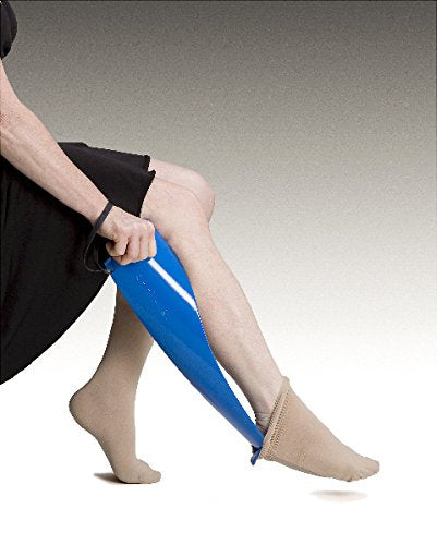 Rehabilitation Advantage Sock-EEZ Compression Sock and Stocking Remover, Blue