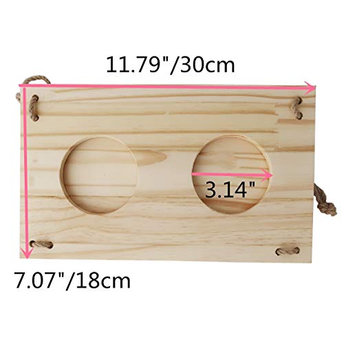 Rabbit Wooden Hay Rack Multi-Functional Manger Grass Holder for Small Pets Bunny Chinchilla Guinea Pigs (Hay Rack-B) - color: Hay Rack-B