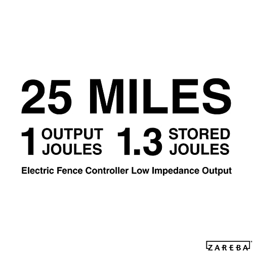 Zareba 25 Mile AC Powered Low Impedance Electric Fence Charger - Plug In Fence Charger - Contain Bulls, Cattle, Dogs, Exotics, Horses & More - Keep Predators Out - EAC25M-Z - size: Pack of 1