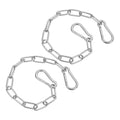 PATIKIL Gate Chain Lock, (11.9Inch, Silver) (2Pcs)304 Stainless Steel Hanging Chain Lock for Stall Barn/Cabinet/Fence/Hammock/Pet Cages