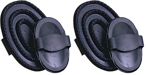Weaver Leather Large Rubber Curry Comb, Black, 65-2141 (Pack of 2) - size: Large (Pack of 2)