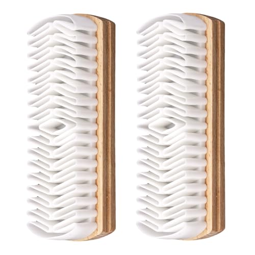 2pcs Suede Shoes Brush, Durable Suede Cleaning Cleaner Brush with Raw Magic Rubber Bristles and Beech Base for Shoes Boots Bags