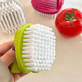 Vegetable Scrubber Brush Anti-Slip Handle Brush Cleaner | Handy Kitchen Gadget for Dish, Fruit, Potato, Egg, Food, Pot, Pan, Cooking, Kitchen, Bathroom, Tile, Sink, Washing, - color: Green