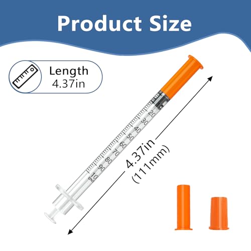 jeringas 1ml 30G 1/2" (12.7mm), Individually Wrapped, Box of 100 - size: 1ml 30G 1/2 Inch