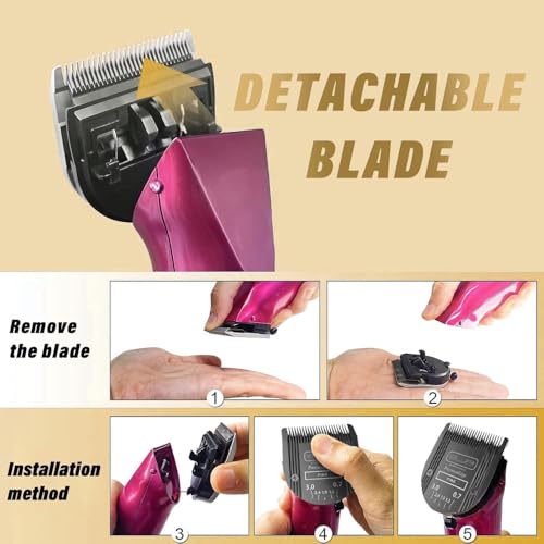 5-in-1 Replacement Clipper Blade, Detachable & Adjustable Dog Grooming Blade Compatible with Wahl Arco, Bravura, Chromado, Creativa, Figura, Motion & SuperGroom (Black 1 Pack) - color: Black, size: 1 Pack