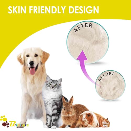 Dog Grooming Comb Pet, Stainless Steel Cat Combs with Rounded Teeth, Professional Metal Tear Stain Remover, Dematting Tool for Small, Medium & Large Pets-7.5in - size: 1 Pack