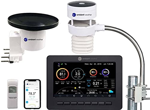Ambient Weather WS-5000 Ultrasonic Smart Weather Station | With TFT Full Color LCD Display - style: Display Console + Ultrasonic + Raincup