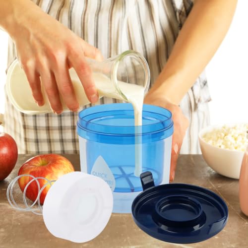 Greek Yogurt Strainer with Lid, Reusable Yogurt Filter with Ultra Fine Mesh Yogur-t Strainer to Makes small batches of Thick Creamy Greek or Coconut Yogur-t Cheese, Soy Milk