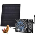 Solar Powered Fan, 25W Solar Fans for Outside Vent Exhaust Fan Waterproof for Shed Chicken Coops Greenhouse Doghouses Pet House for Intake or Exhaust Air Cooling - size: 2 Fan Kit