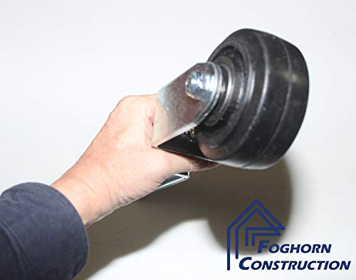 220 lb Heavy Duty Gate or Door Caster - Spring Loaded - 4 Inch Fixed Wheel - Square Shaft Non-Swivel - Foghorn Construction