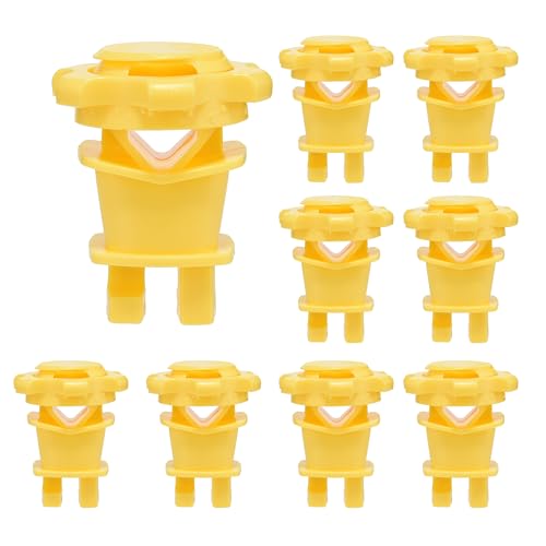 Electric Fence Wire Insulators, Screw Tight Round Post Clips, Yellow, 25 - color: yellow, size: 25