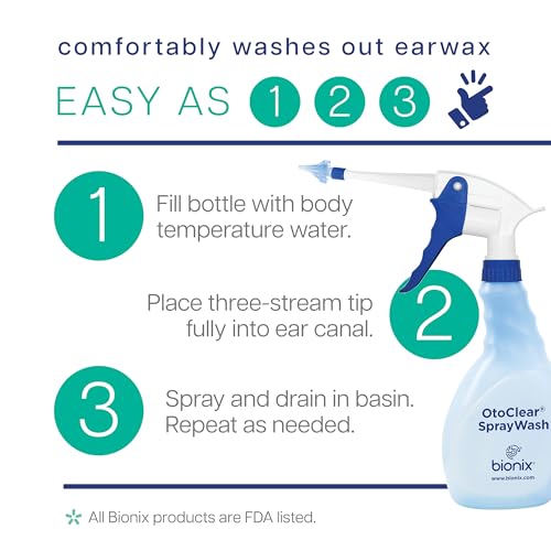 Bionix - OtoClear Ear SprayWash Kit, Easy-to-Use, Ideal for Healthcare Providers, Soft & Flexible (22- Piece Set) - color: Otoclear Ear Spraywash