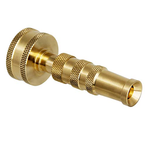 ATDAWN Brass Hose Nozzle, Heavy-Duty Brass Adjustable Twist Hose Nozzle, 2 Pack (3") - size: 3 Inch