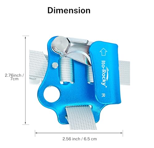 Foot Ascender Riser - Rope Climbing Equipment for SRT Climbing & Tree Arborist Climbing Device - color: Right Foot Blue