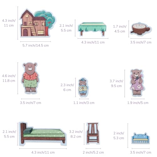 CHEFAN Felt Flannel Board Stories for Toddler,Goldilocks and The Three Bears,Preschool Felt Activities,Flannel Graphic - color: Goldilocks and The Three Bears